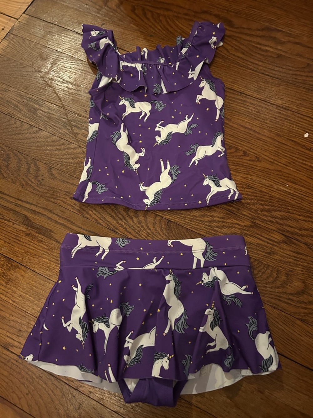 Hanna Andersson Purple Unicorn Tankini Set